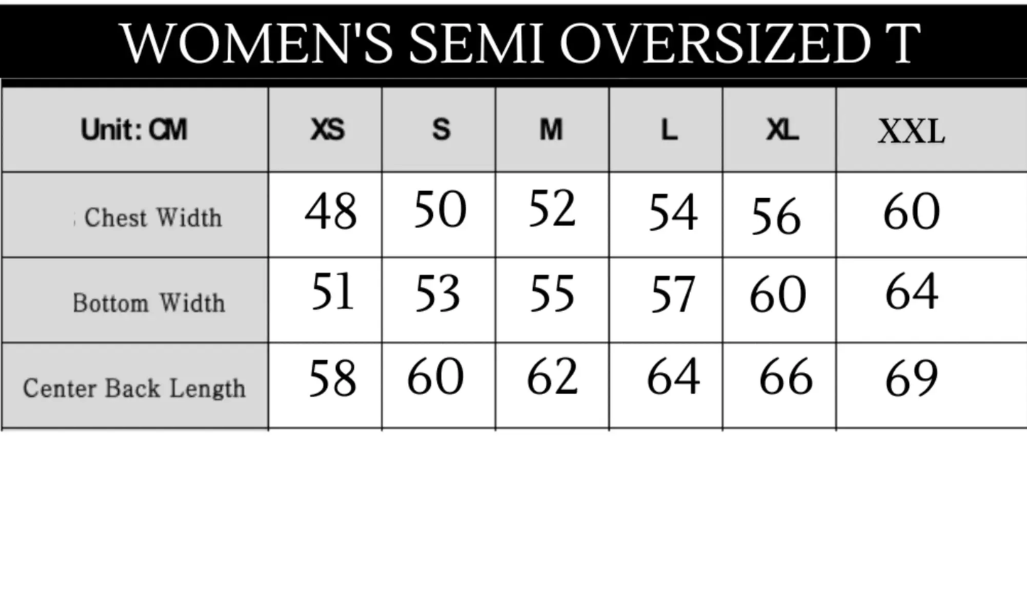 Women's Semi Oversized Tee - Black My Store