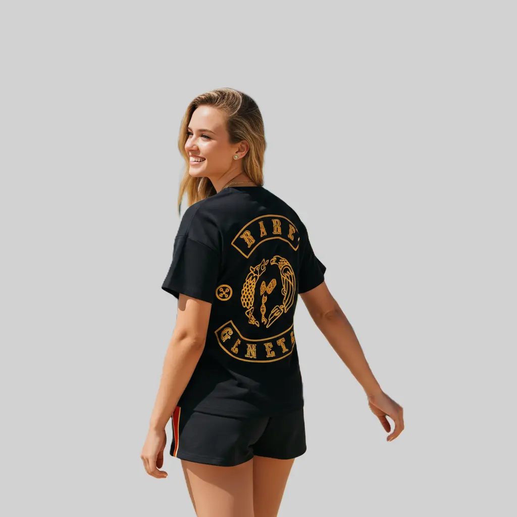 Women's Semi Oversized Tee - Black My Store
